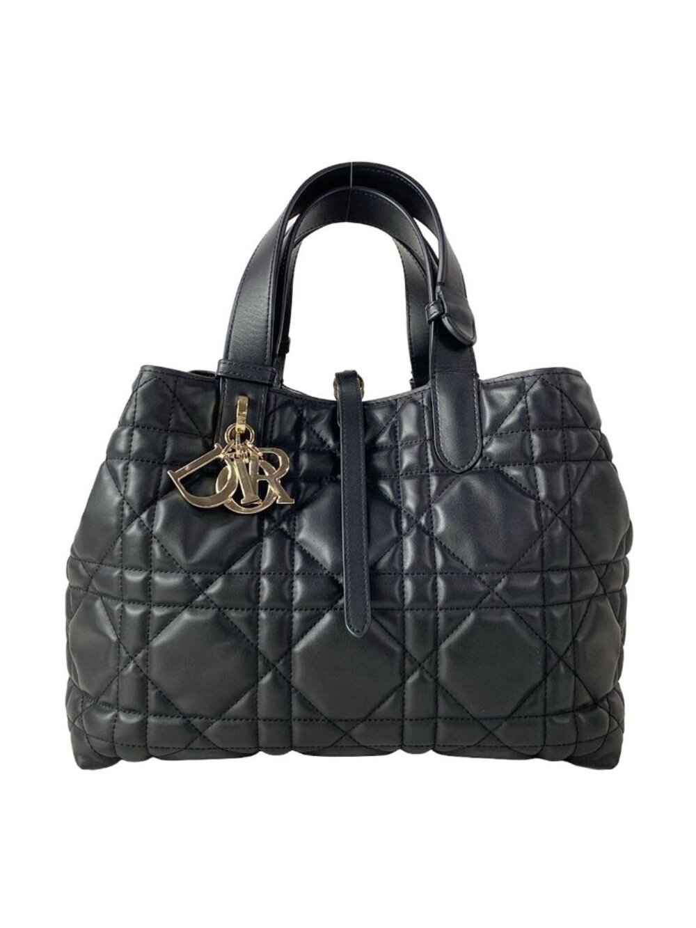 Dior Tote Bag Cannage Toujours Medium Black Leather